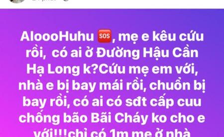 Diễn viên Thanh Bi kêu cứu khi bão số 3 Yagi đổ bộ Cứu mẹ em với